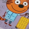 Набор для творчества Три Кота аппликация мягкая мозаика ТМ MultiArt
