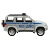 Модель металлическая свет звук UAZ ПАТРИОТ ПОЛИЦИЯ 17 см
