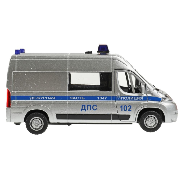 Модель металлическая свет-звук FIAT DUCATO ПОЛИЦИЯ 14 см