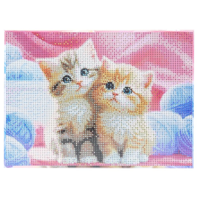 Алмазная мозаика 22*30 с подрамником Котики