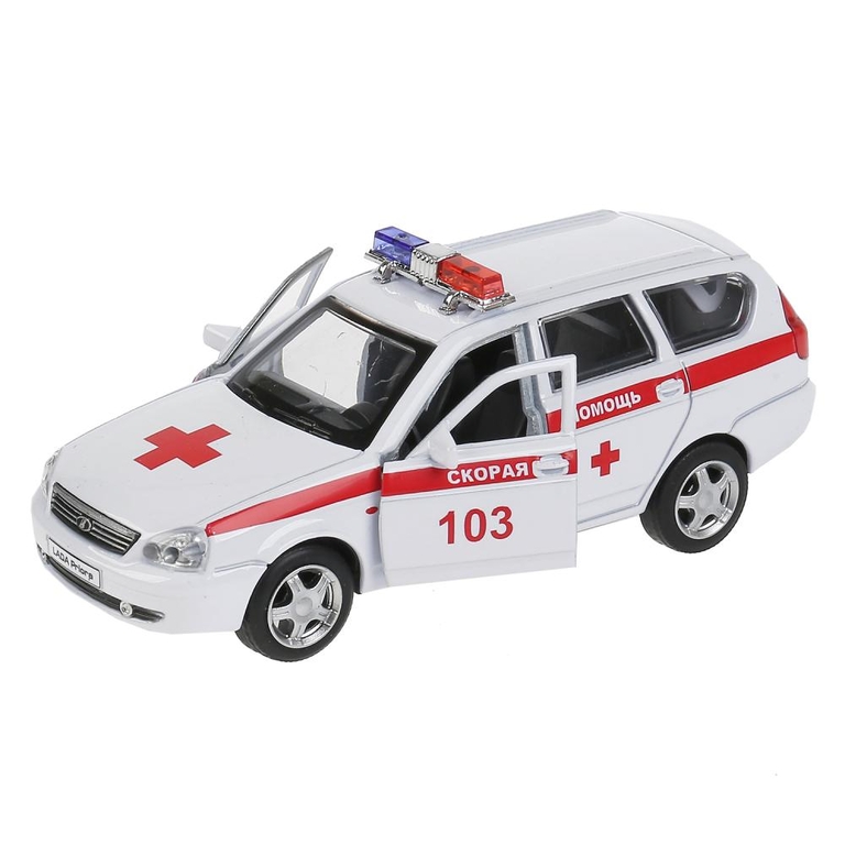Машина LADA Priora Скорая ПОМОЩЬ 12 см белый