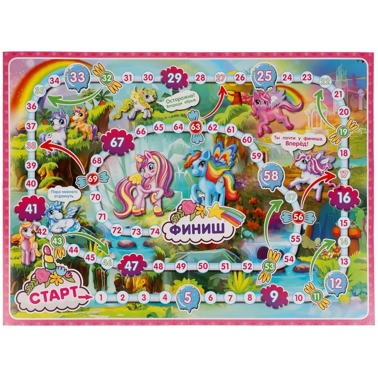 Радужные единороги Настольная игра-ходилка ТМ Умные игры