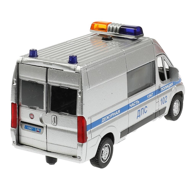Модель металлическая свет-звук FIAT DUCATO ПОЛИЦИЯ 14 см