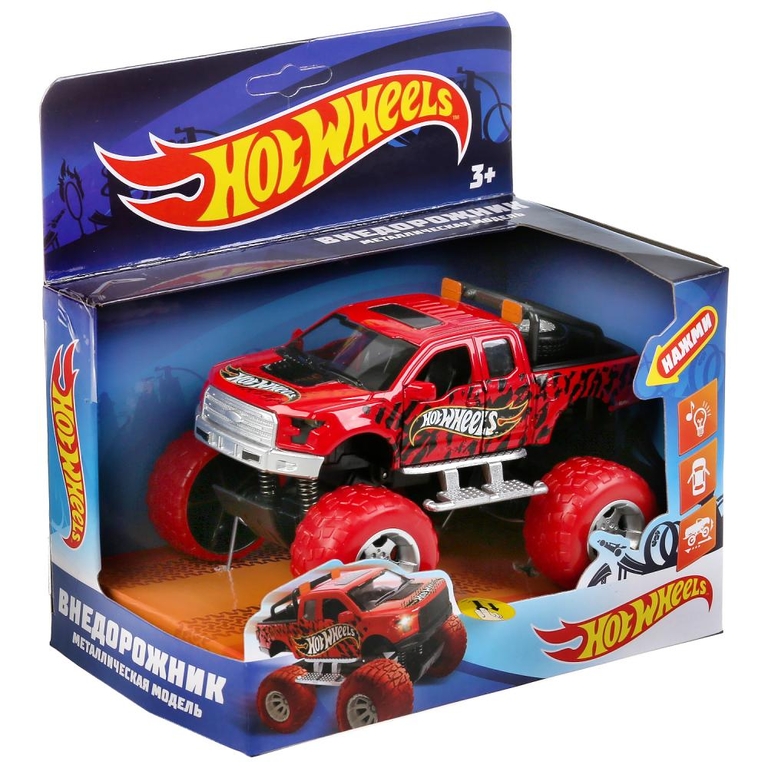 Модель металлическая Свет-Звук Hot Wheels Внедорожник  12 см