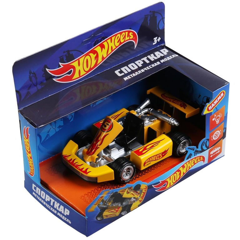 Модель металлическая свет-звук hot wheels СПОРТКАР  15 см