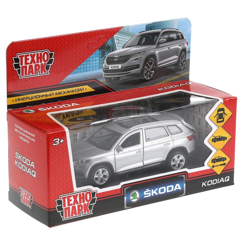 Модель металлическая SKODA KODIAQ МАТОВЫЙ 12 см серый