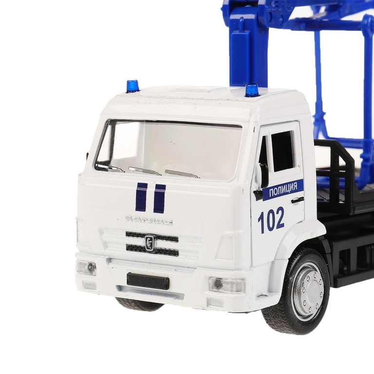 Модель металлическая KAMAZ Эвакуатор Полиция 14 см