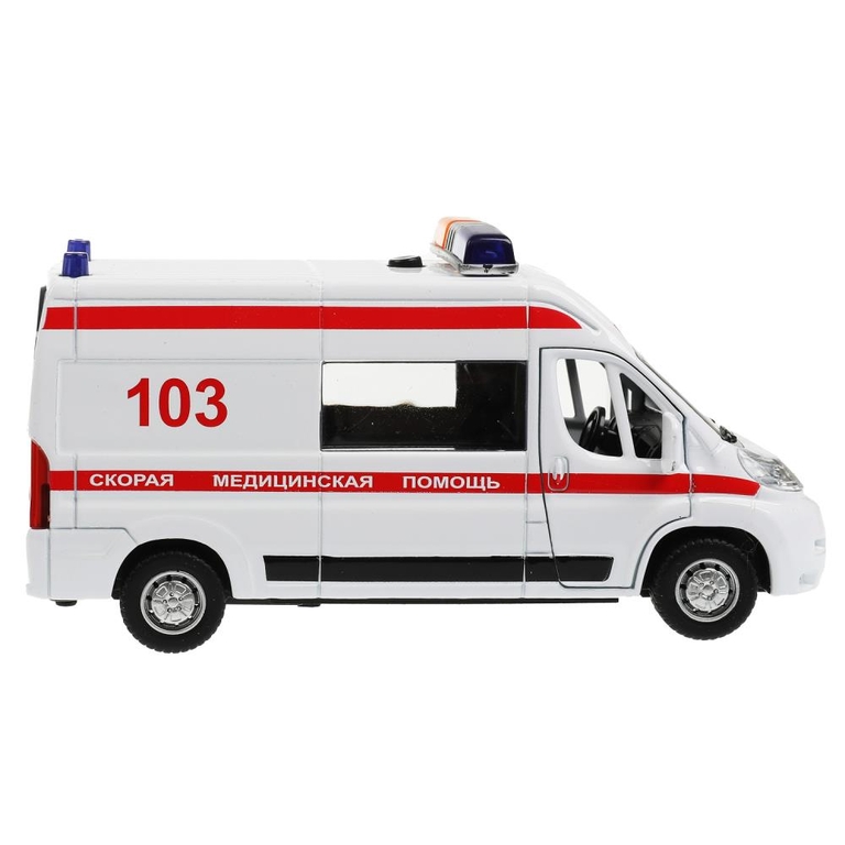 Модель металлическая свет-звук FIAT DUCATO СКОРАЯ 14