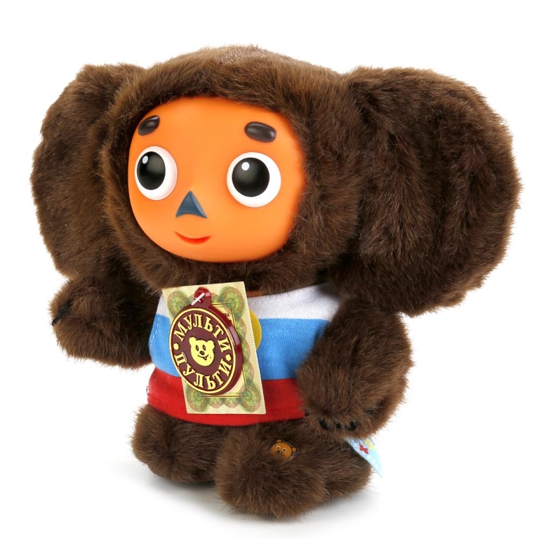 Игрушка мягкая со звуком Чебурашка 17 см