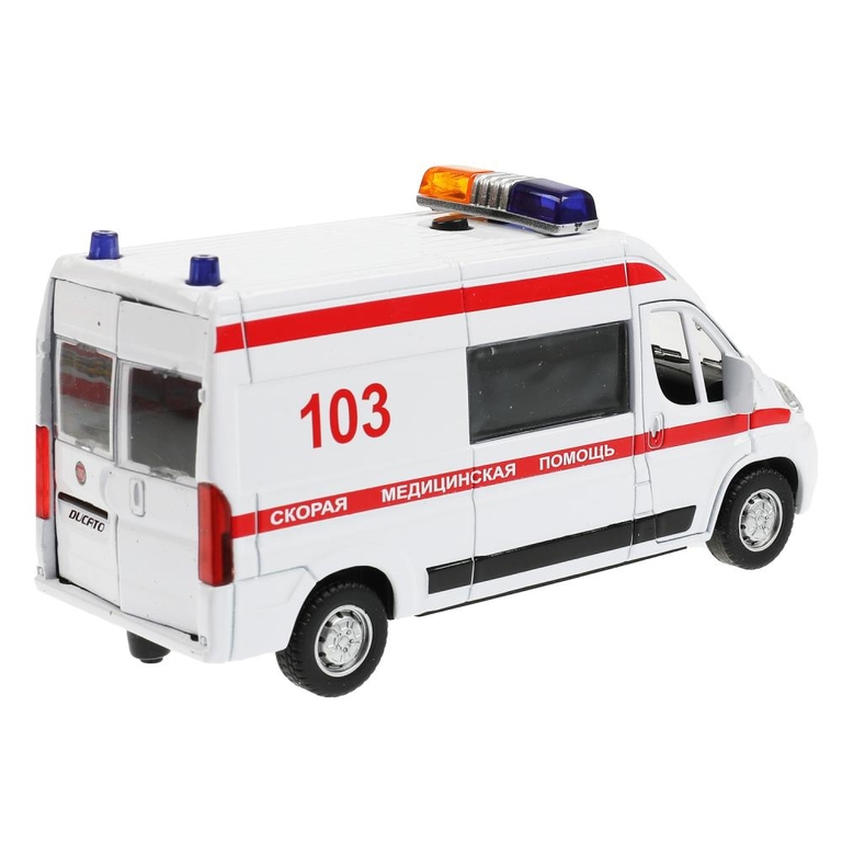 Модель металлическая свет-звук FIAT DUCATO СКОРАЯ 14