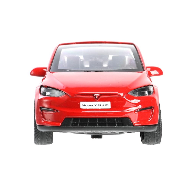 Модель металлическая tesla model x plaid 12 см красный