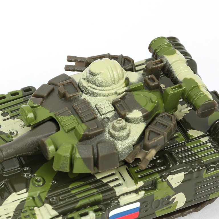 Модель металлическая танк Т - 90, 7,5 см и военная часть 10 см