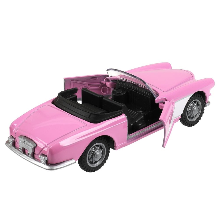 Модель металлическая кабриолет barbie свет - звук 12 см