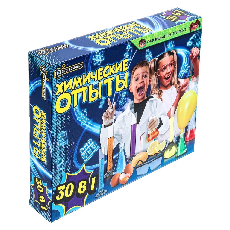Опыты химия набор 30 в 1 IQ