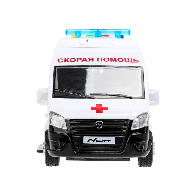 Модель пластиковая свет - звук ГАЗЕЛЬ NEXT СКОРАЯ 22,5 см