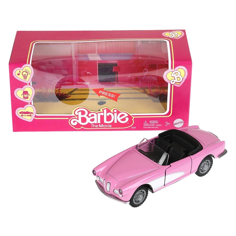 Модель металлическая кабриолет barbie свет - звук 12 см